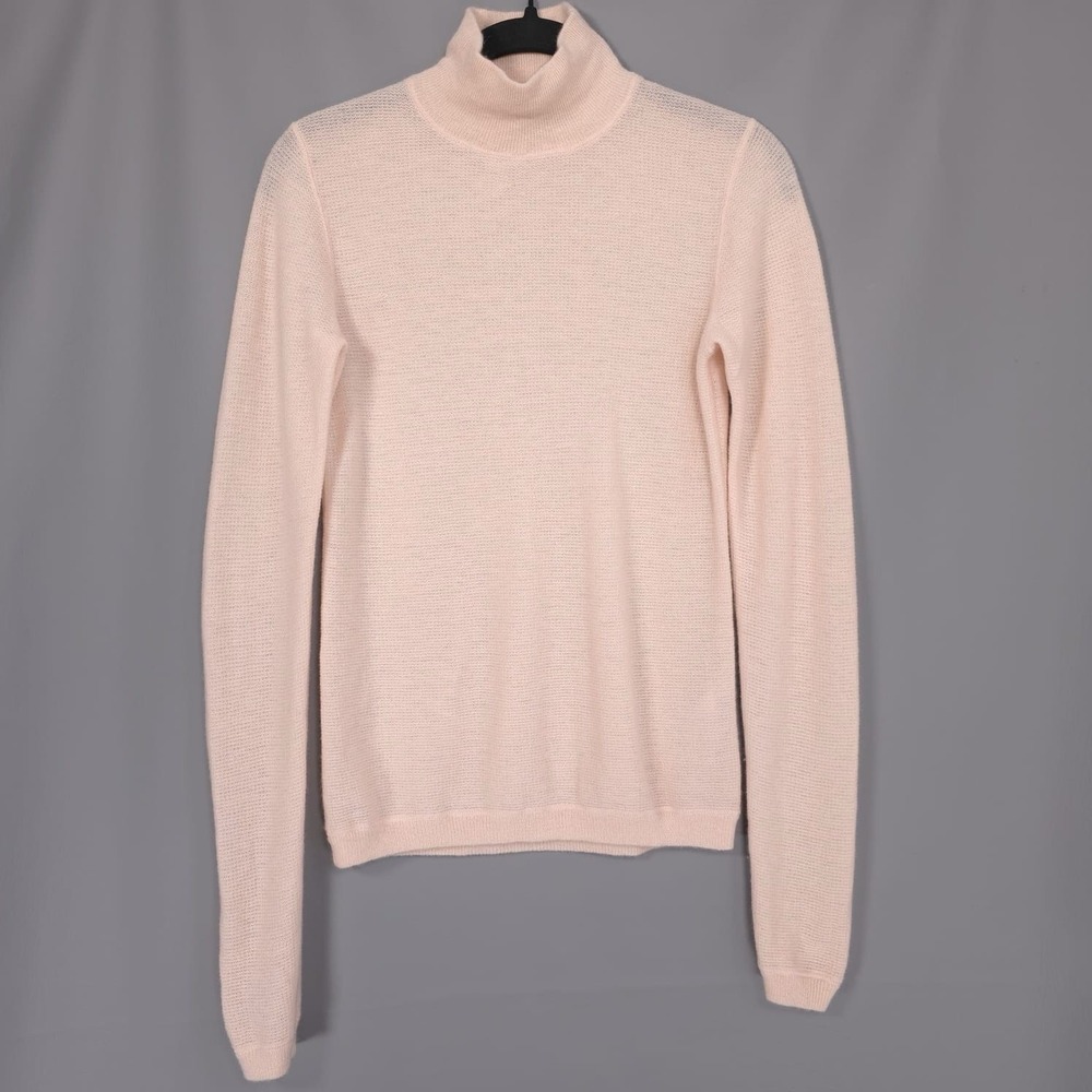 Vince. WOOL CASHMERE‎ Size S/P Knit Sweater Light Pink High Neck
